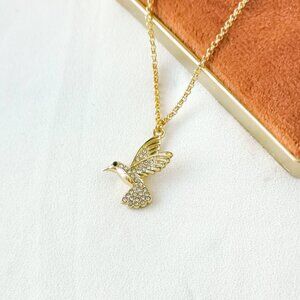 Kate Spade Gold Grandma's Closet Hummingbird Necklace